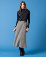 MIDI PIED DE POULE SKIRT - Image 4