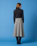 MIDI PIED DE POULE SKIRT - Image 5