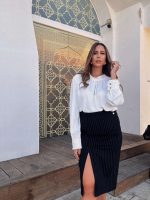 MIDI SKIRT PENCIL STRIPES - Image 2