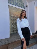 MIDI SKIRT PENCIL STRIPES - Image 3
