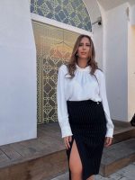 MIDI SKIRT PENCIL STRIPES - Image 4