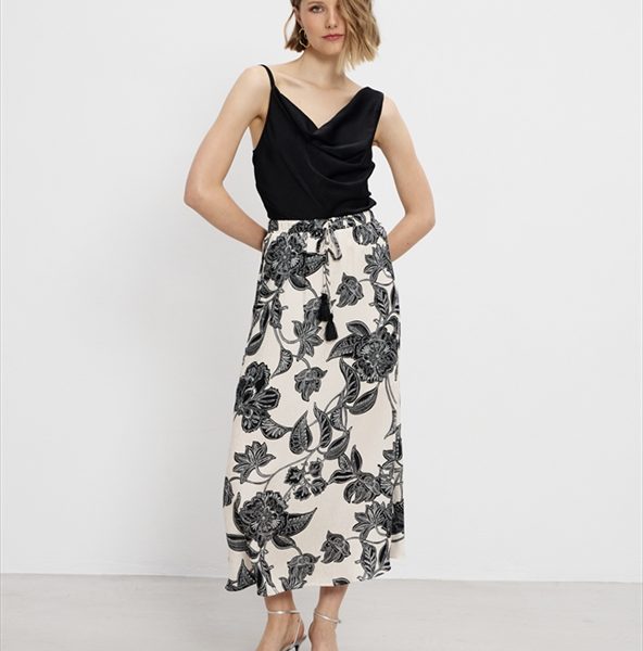 MIDI SKIRT FLORAL PRINT