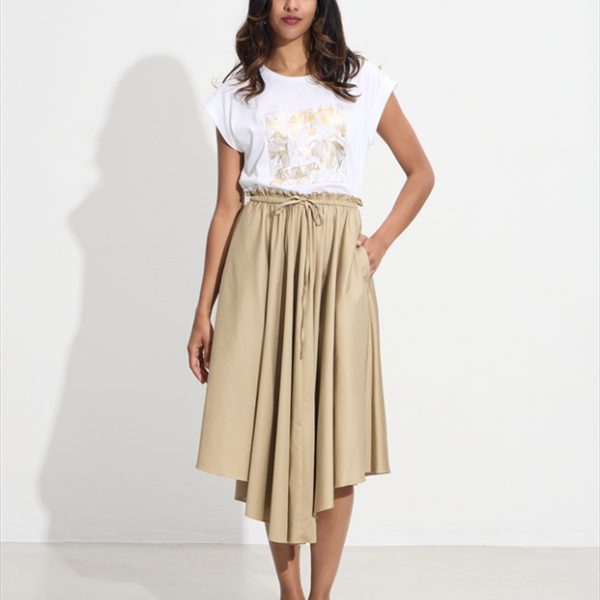 ASYMMETRIC SKIRT COTTON