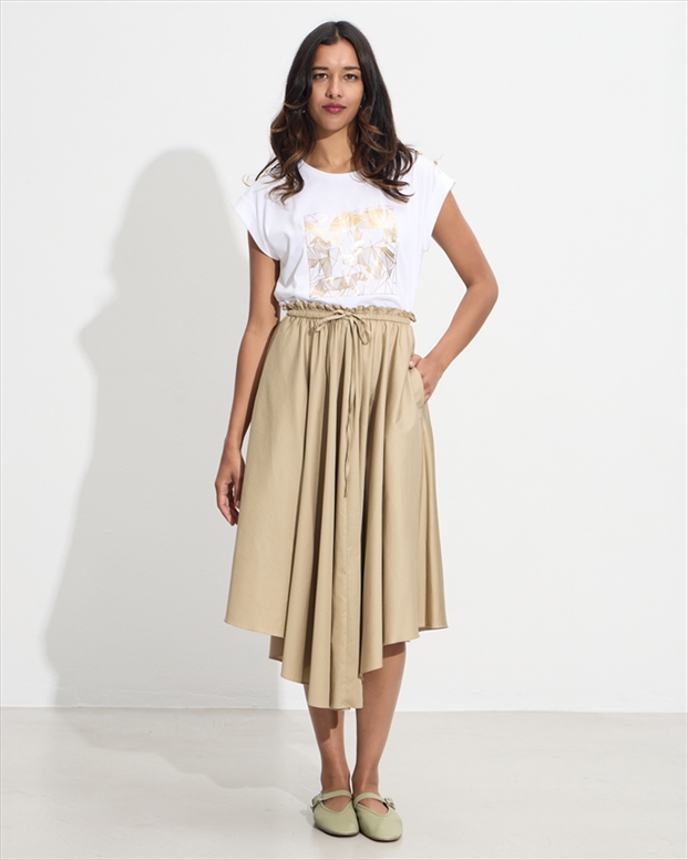 39026A.jpg ASYMMETRIC SKIRT COTTON - Image 1