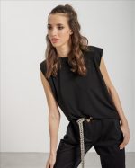 BLOUSE WITH SHOULDER PADS - Image 6