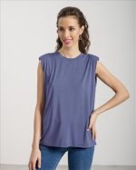 BLOUSE WITH SHOULDER PADS - Image 7