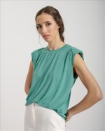 BLOUSE WITH SHOULDER PADS - Image 16