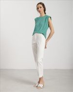 BLOUSE WITH SHOULDER PADS - Image 20