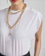 BLOUSE WITH SHOULDER PADS - Image 23