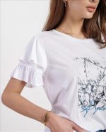 BLOUSE PRINTED WITH VOLAN SLEEVE - Image 8