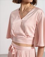 BLOUSE CROP TOP SATIN