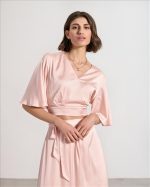 BLOUSE CROP TOP SATIN - Image 10