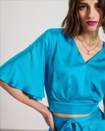 BLOUSE CROP TOP SATIN - Image 14