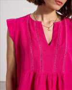 BLOUSE LINEN WITH CUTWORK - Image 6