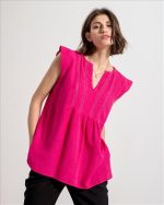 BLOUSE LINEN WITH CUTWORK - Image 7