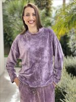BLOUSE VELVET ROUND NECK