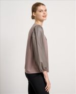 BLOUSE ECO LEATHER SLEEVE - Image 8