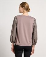 BLOUSE ECO LEATHER SLEEVE - Image 10