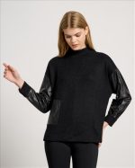 KNITTED ECO LEATHER POCKET - Image 3