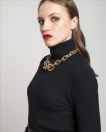 BLOUSE HIGH NECK RIBBED - Image 2
