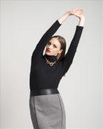 BLOUSE HIGH NECK RIBBED - Image 5