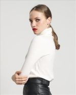 BLOUSE HIGH NECK RIBBED - Image 9