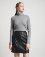BLOUSE HIGH NECK RIBBED - Image 13