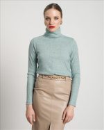 BLOUSE HIGH NECK RIBBED - Image 15