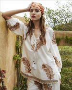 BLOUSE COTTON TIE UP NECK - Image 2