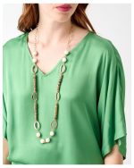 BLOUSE V NECK SATIN - Image 10