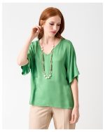 BLOUSE V NECK SATIN - Image 12