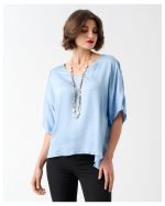 BLOUSE V NECK SATIN - Image 18