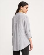 BLOUSE STRIPES HALF BUTTON CLOSE - Image 5