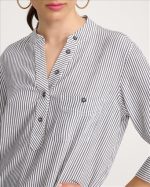 BLOUSE STRIPES HALF BUTTON CLOSE - Image 6