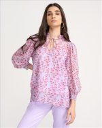 BLOUSE FLORAL PRINT CHIFFON - Image 3