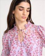 BLOUSE FLORAL PRINT CHIFFON - Image 5