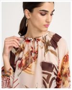 BLOUSE PRINT FABRIC WITH NECK STRING TIE - Image 3
