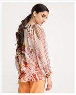 BLOUSE PRINT FABRIC WITH NECK STRING TIE - Image 4