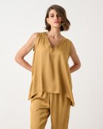BLOUSE SATIN V NECK - Image 5