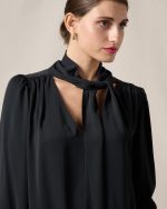BLOUSE CREPE TIE NECK - Image 3