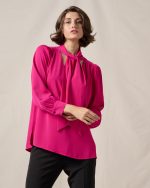 BLOUSE CREPE TIE NECK - Image 6