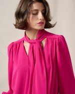 BLOUSE CREPE TIE NECK - Image 7
