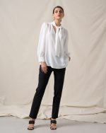 BLOUSE CREPE TIE NECK - Image 13