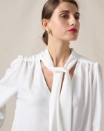 BLOUSE CREPE TIE NECK - Image 15