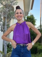 BLOUSE HIGH NECK SLEEVELESS