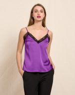 BLOUSE SATIN SPAGHETTI STRAPS