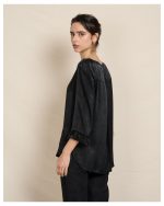 BLOUSE SATIN FEATHER DETAILS - Image 4