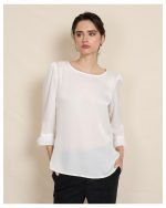 BLOUSE SATIN FEATHER DETAILS - Image 9