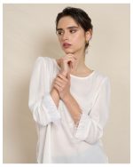 BLOUSE SATIN FEATHER DETAILS - Image 10