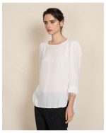 BLOUSE SATIN FEATHER DETAILS - Image 11